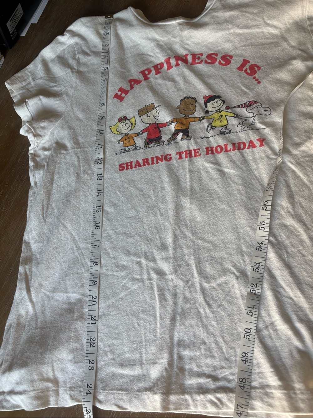 Re/Done x Peanuts White 'Happiness Is' Graphic Short Sleeve Tee - Picture 6 of 8